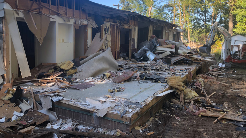 Demolition in Lake Norman, North Carolina